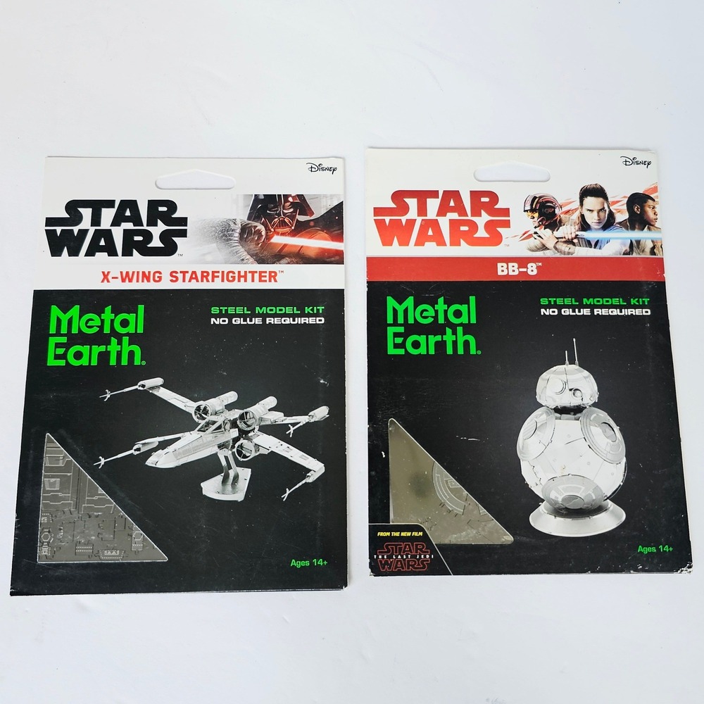 Metal Earth Star Wars Star Trek Steel Model Kit Lot X-Wing BB-8 Enterprise Lot 2